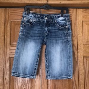 Miss Me Denim Bermuda Shorts.